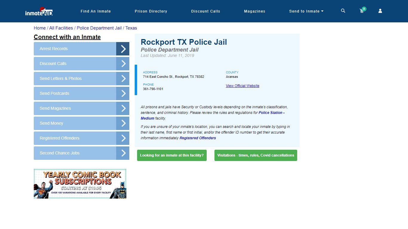Rockport TX Police Jail & Inmate Search - Rockport, TX